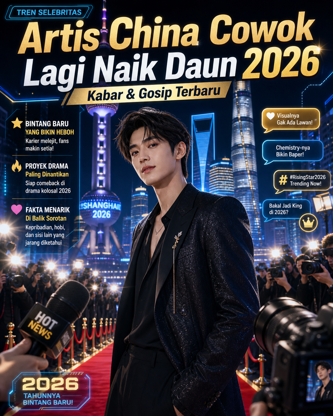 Artis China Cowok Lagi Naik Daun 2026, Kabar dan Gosipnya - artis