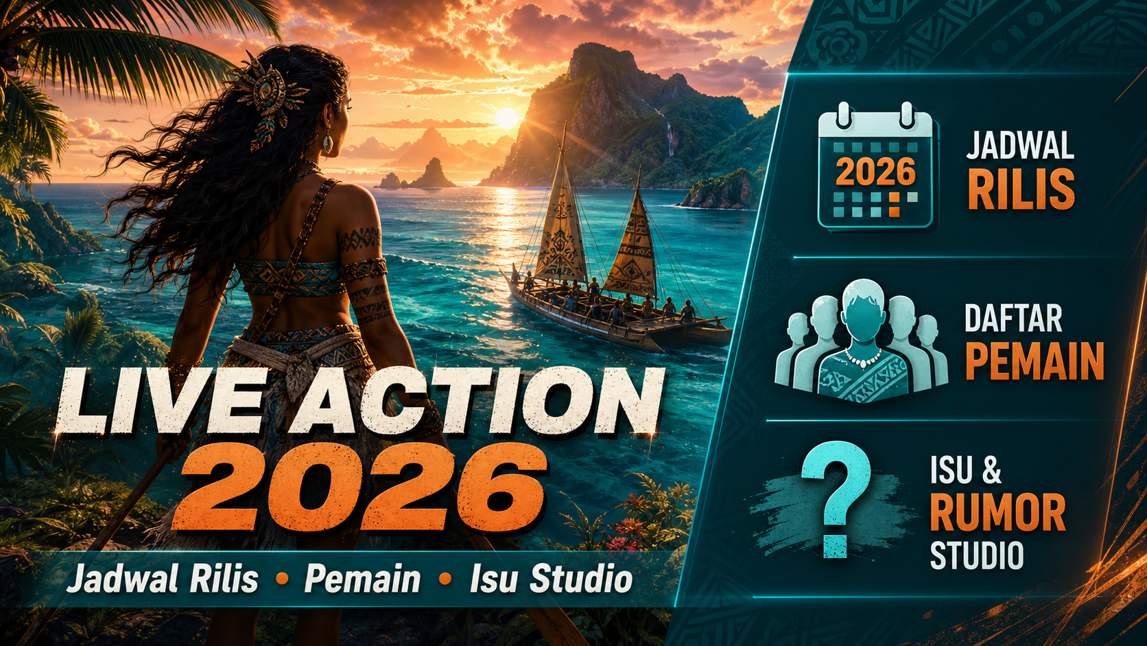 Moana Live Action 2026: Jadwal Rilis, Pemain, dan Isu Disney - moana