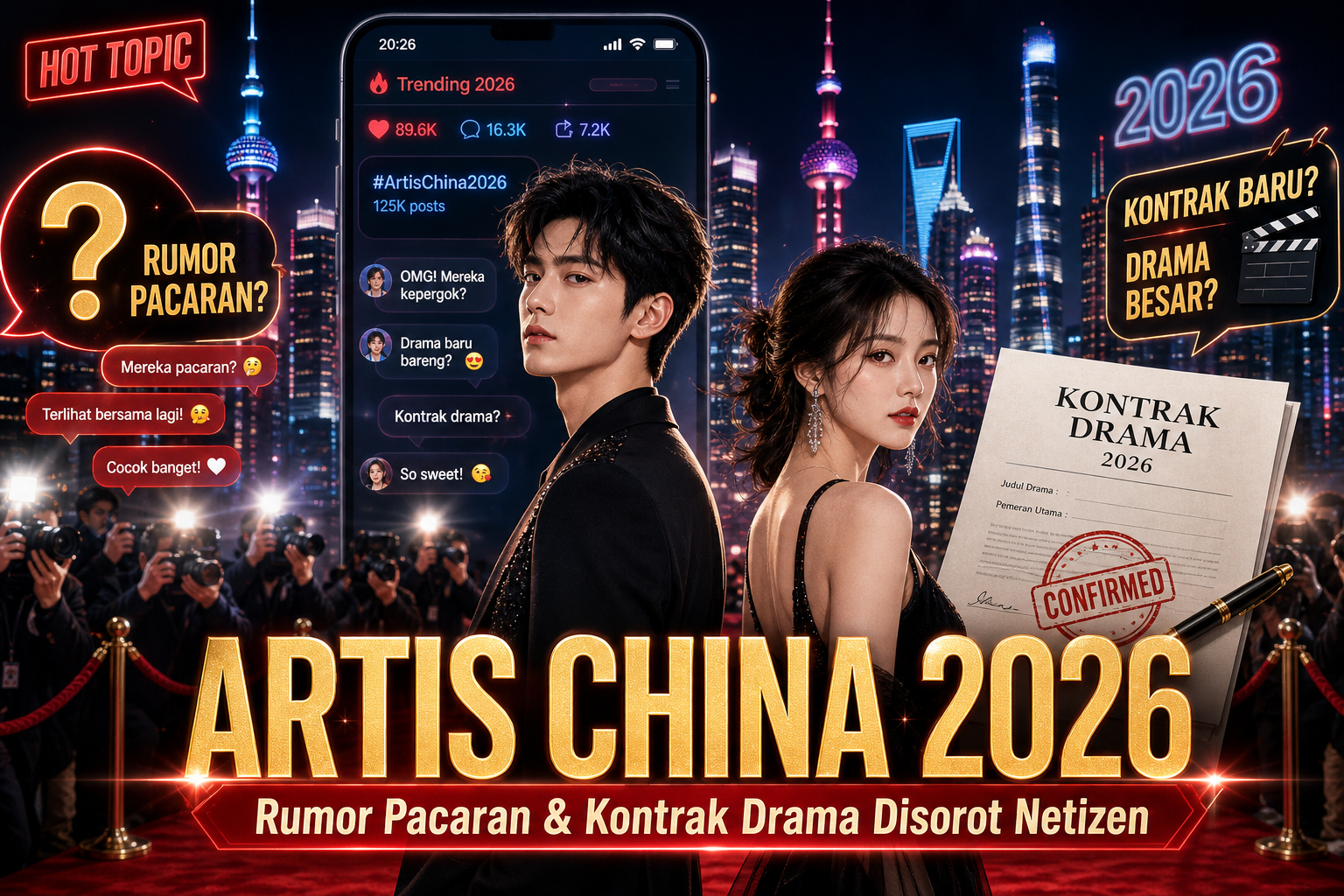 Artis China 2026: Rumor Pacaran dan Kontrak Drama Disorot Netizen - china