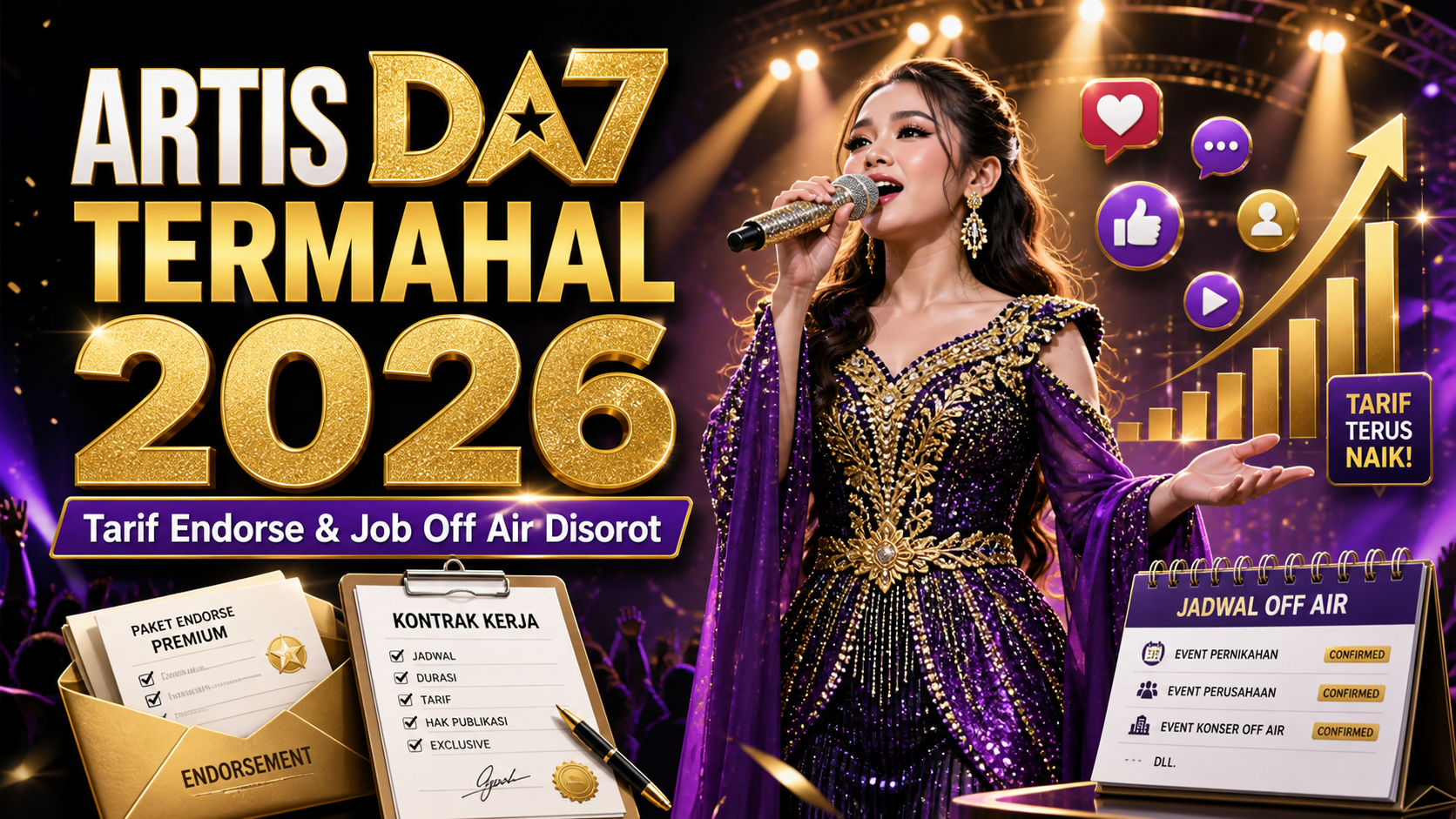 Artis DA7 Termahal 2026: Tarif Endorse dan Job Off Air Disorot - da7