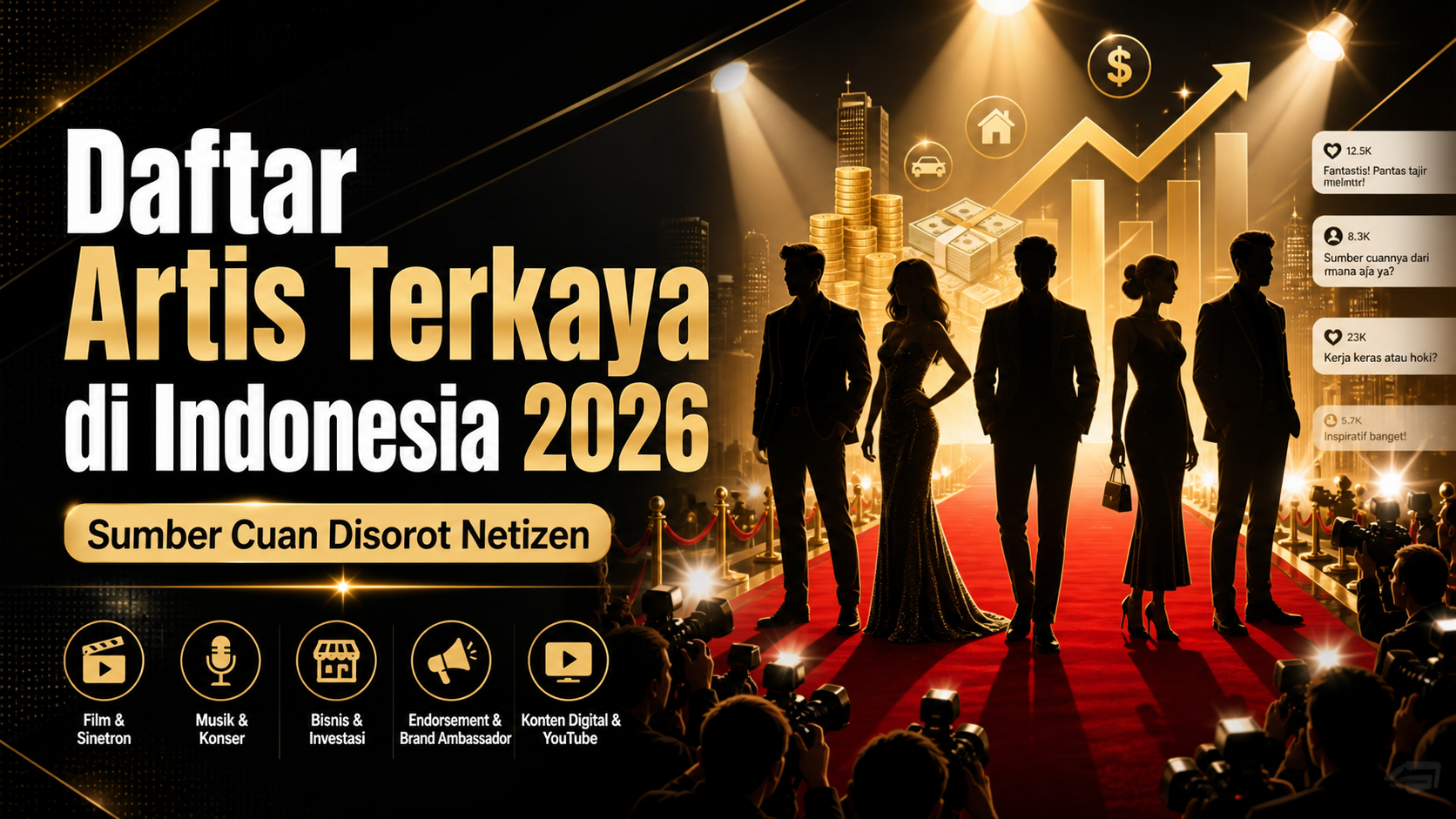 artis - Daftar Artis Terkaya di Indonesia 2026, Sumber Cuan Disorot Netizen