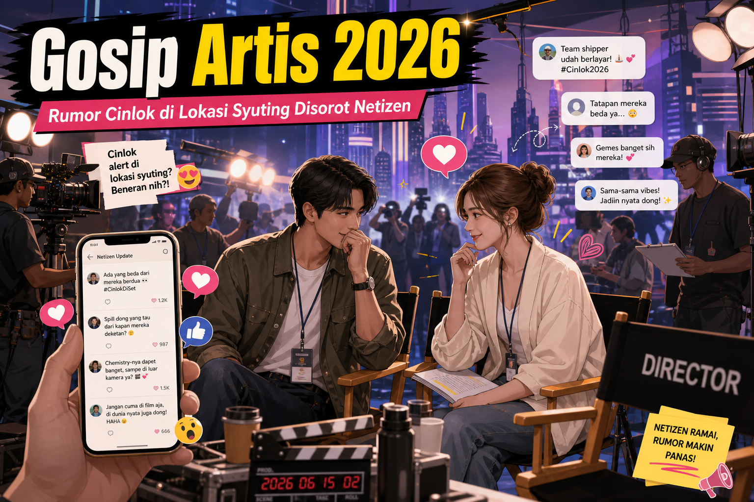 Gosip Artis 2026: Rumor Cinlok di Lokasi Syuting Disorot Netizen - gosip