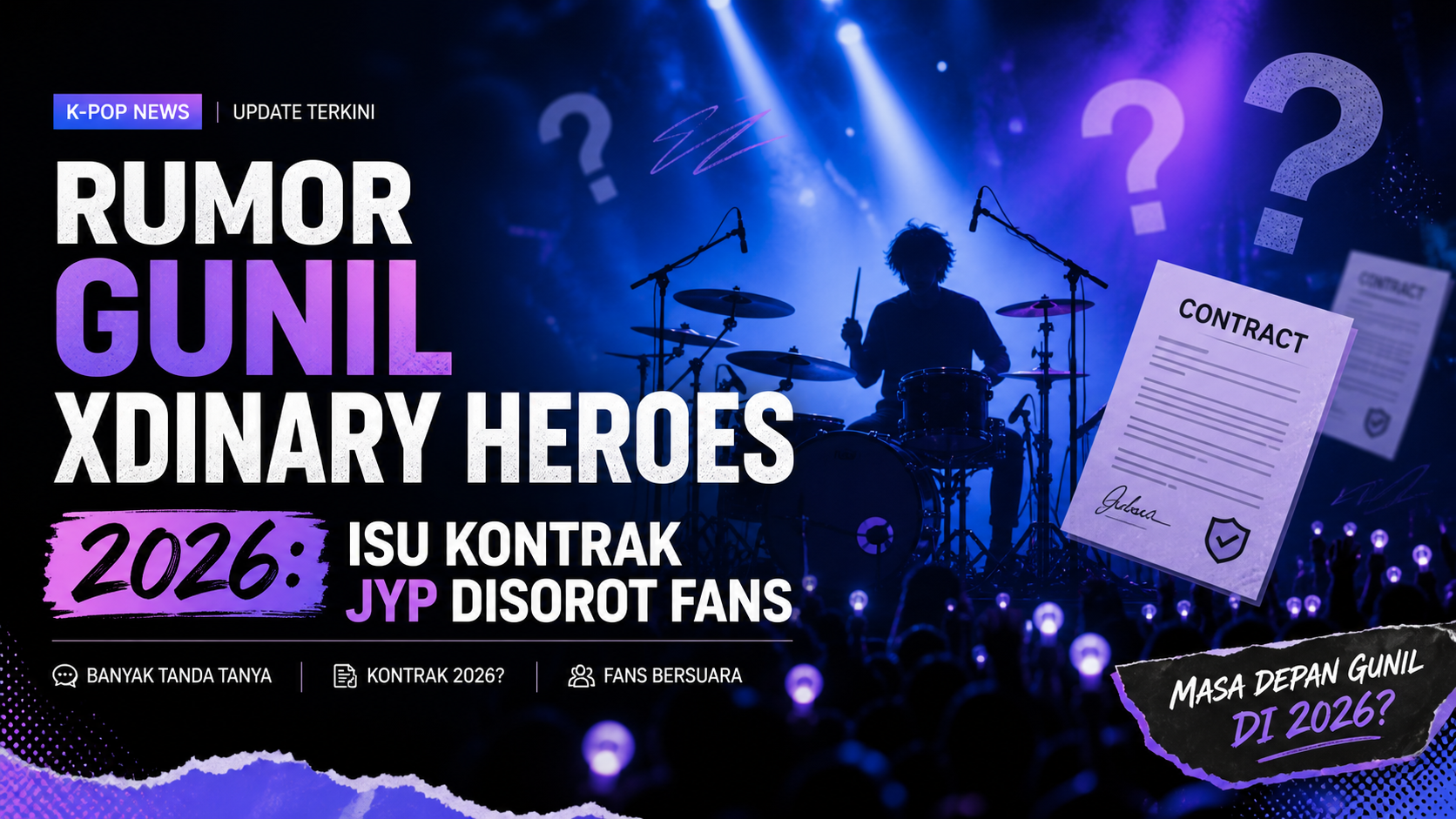 gunil - Rumor Gunil Xdinary Heroes 2026: Isu Kontrak JYP Disorot Fans