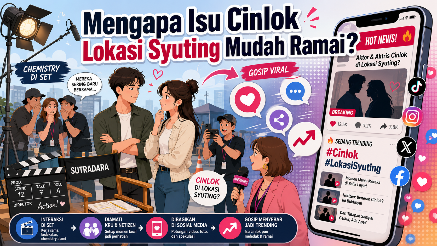 Mengapa Isu Cinlok Lokasi Syuting Mudah Ramai? - gosip