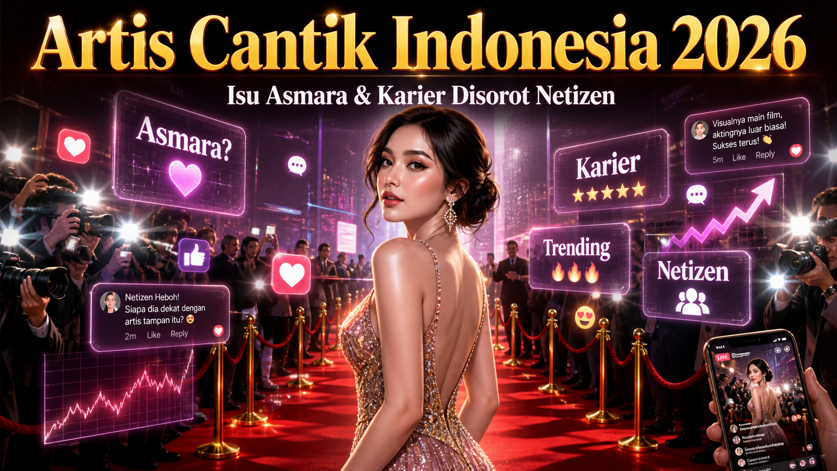 Artis Cantik Indonesia 2026: Isu Asmara dan Karier Disorot Netizen - artis