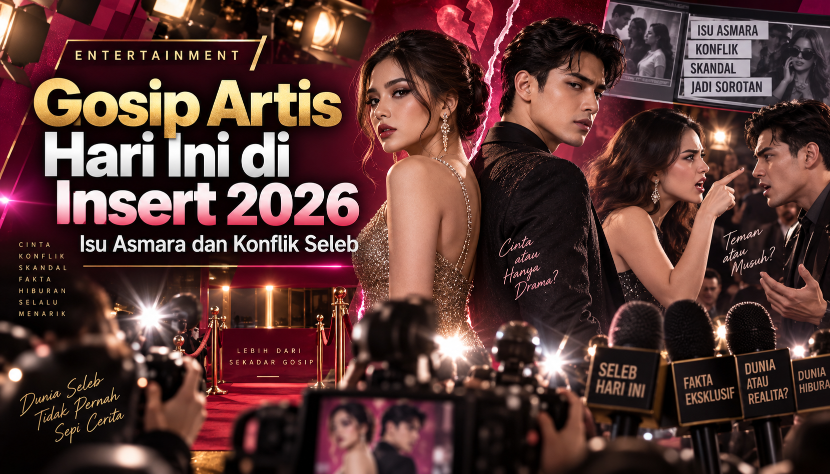 insert - Gosip Artis Hari Ini di Insert 2026: Isu Asmara dan Konflik Seleb